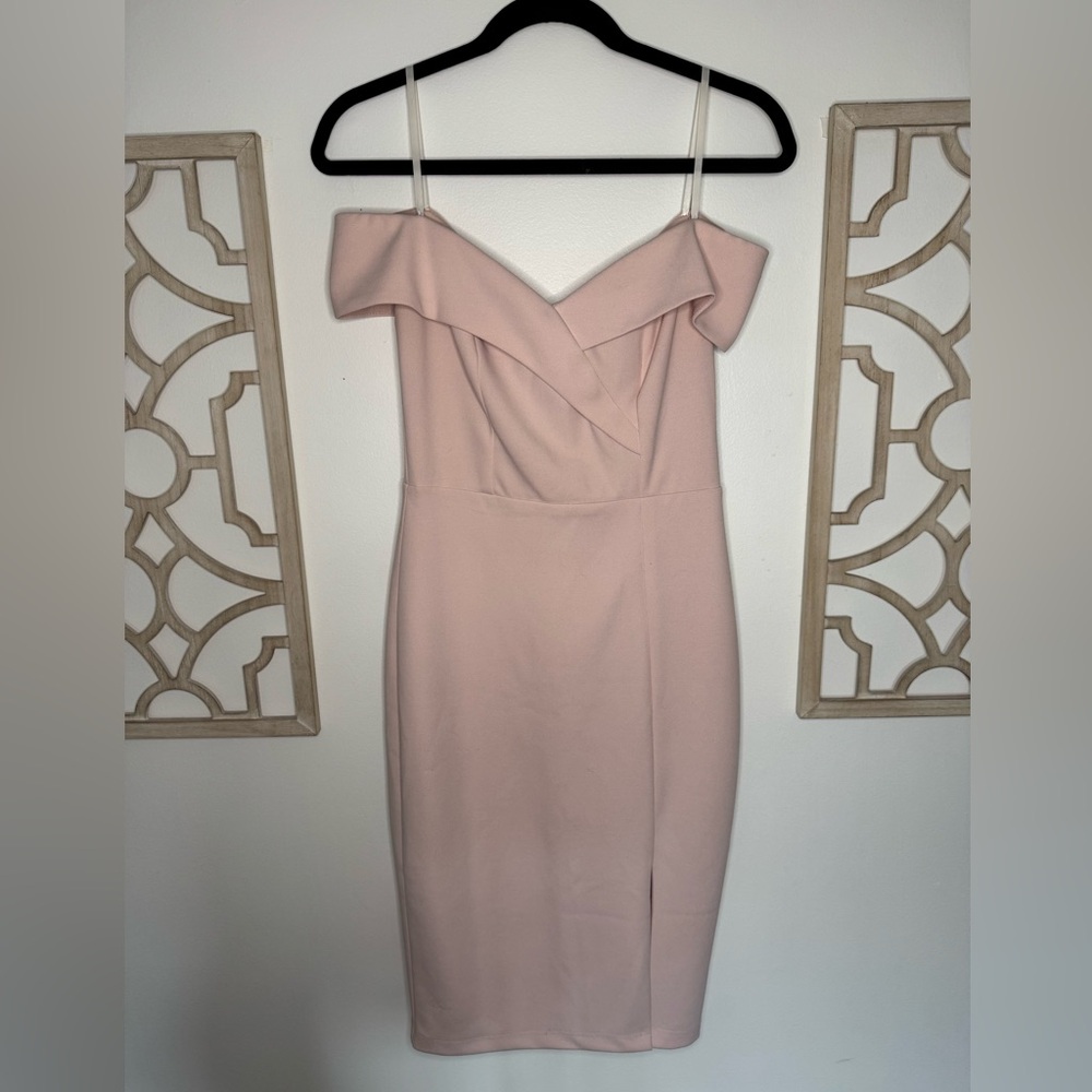 Elegant Off-Shoulder Pink Dress